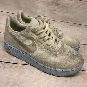 Nike Air Force 1 Crater Flyknit 'Pure Platinum' DC7273-100 Women's Size 8